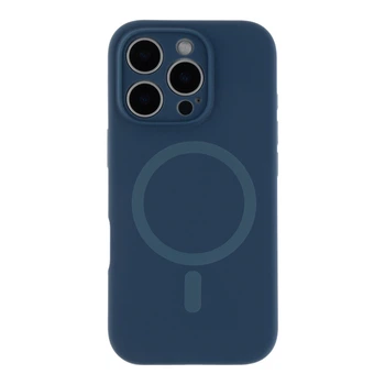 Чохол Premium Glow Silicone Case Full Camera with Magsafe для iPhone 16 Pro Dark blue