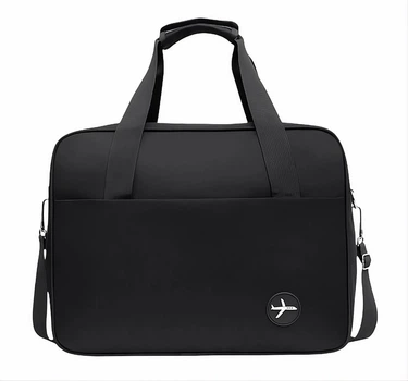 Сумка дорожная Travel Ju-7400 чёрная 40×30×20 см — спортивная, удобные отделения, ремень через плечо