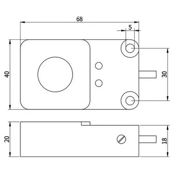 Бесконтактный индуктивный датчик с отверстием 6mm NPN, NO/NC 4 контакта - 522786