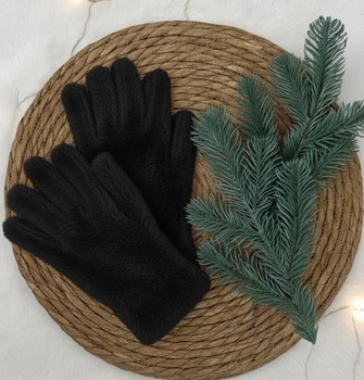 Перчатки женские трикотажные ангора сенсорные 389136 One size Черные