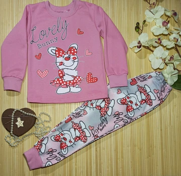 Пижама для девочки "Lovely Bunny" 110-116 см розовая