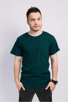 Футболка універсальна бавовна 100% ТЕМНО-ЗЕЛЕНИЙ, р.7XL
