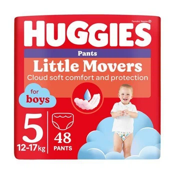Підгузки-трусики Huggies Little Movers Pants для хлопчиків, розмір 5 (12-17 кг), 48 шт