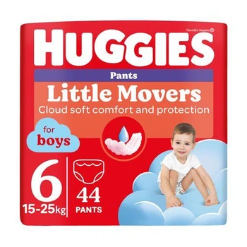Підгузки-трусики Huggies Little Movers Pants для хлопчиків, розмір 6 (15-25 кг), 44 шт