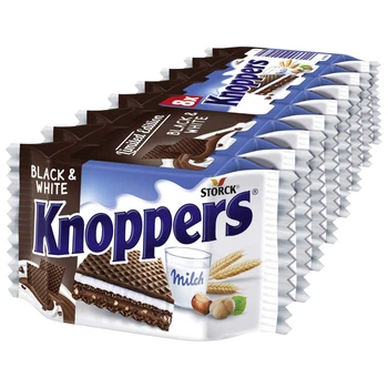 Вафлі Knoppers Black&White, 200 г