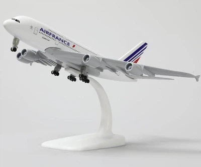 Модель літака Airbus A380 Air France 1:300, металева лита колекційна модель авіалайнера 20 см