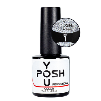 Гель-лак для нігтів світловідбиваючий YouPOSH De Luxe Hit 7 мл № 1 Сріблястий