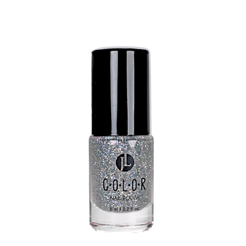 Лак для нігтів Jovial Luxe Color 6 мл, 084 Сріблястий з різнокольоровим глітером