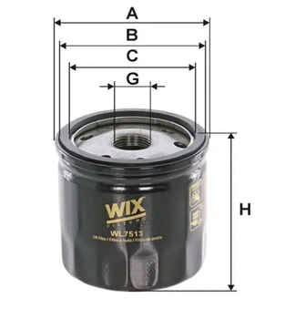 Фільтр масляний Renault Kangoo 1.5dCi 10- WIX FILTERS WL7513