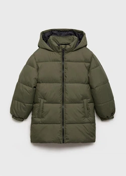 Куртка удлиненная для мальчика MANGO Зеленый 128см KL0548Z2