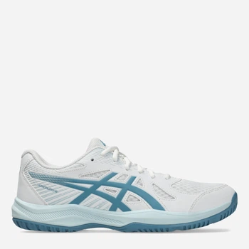 Чоловічі кросівки для волейболу ASICS Upcourt 6 1071A104-105 42.5 (9USA/8UK) 27.5 см Білі/Бірюзові (4571633377235)