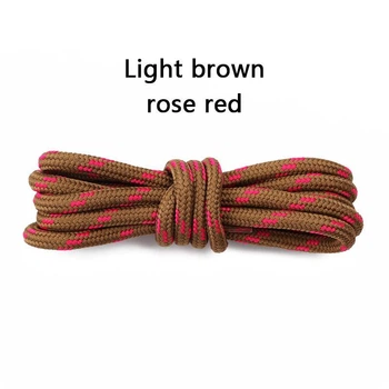 Шнурки круглые для обуви Shoelaces 140 см Light brown rose redКоричнево-рожевий