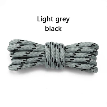 Шнурки круглые для обуви Shoelaces 140 см Light grey black