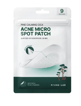 Микроиголочные патчи против прыщей Round Lab Pine Calming Cica Acne Micro Spot Patch, 9 шт