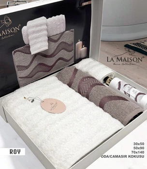 Подарочный набор полотенец La Maison, 3 шт. с ароматом Roy Murdum