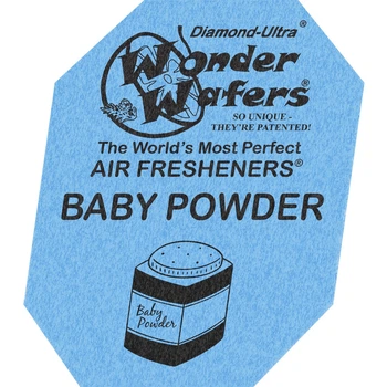 Ароматизатор в пластинке | Wonder Wafers Baby Powder | 65 x 50 мм | Детская присыпка