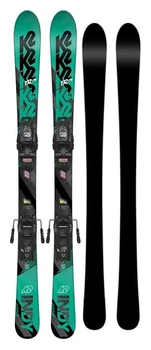 Лижі гірські комплект для підлітків K2 INDY+FDT 4.5 100см Turquoise/black (10C0806.109.1+10B1019.109.2) O (124 см black, turquoise)