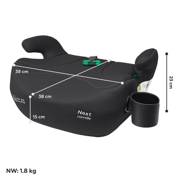 Дитяче Автокрісло-бустер CARRELLO Next (CRL-16011A Midnight Black) i-Size 125-150см