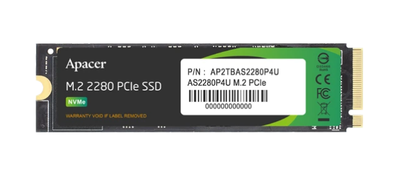 SSD диск Apacer AS2280P4U 1TB NVMe M.2 2280 PCIe 3.0 x4 3D NAND