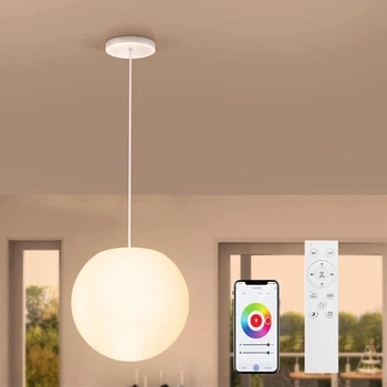 LED Светодиодная Люстра подвесной светильник FUYO регулируемая яркост RGB смена цветов управление пультом WiFi