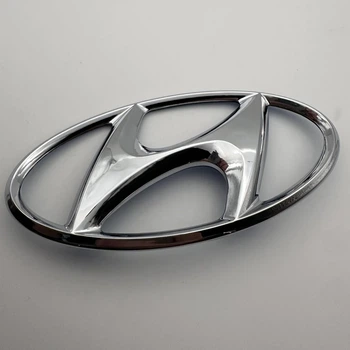 Емблема значок шильдик Hyundai Хюндай хром 130 мм 65 мм знак