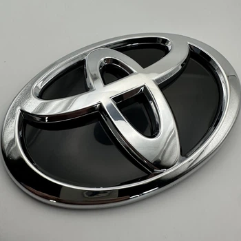 Знак емблема тойота TOYOTA 170 мм 115 мм хром чорний шильдик