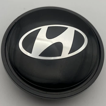 Колпачок с логотипом Hyundai 65 мм 56 мм черный заглушка в диск хюндай