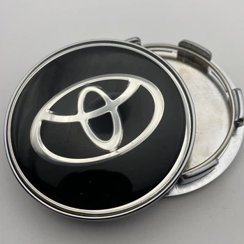 Ковпачок з логотипом Toyota 75 мм 70 мм чорний тутоза заглушка