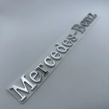 Табличка Mercedes-Benz (мерседес) шильдик емблема напис хром на кришку багажника 223 мм 28 мм