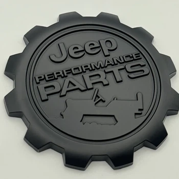 Шильдик эмблема табличка металлическая ДЖИП JEEP черная Performance Parts 67 мм