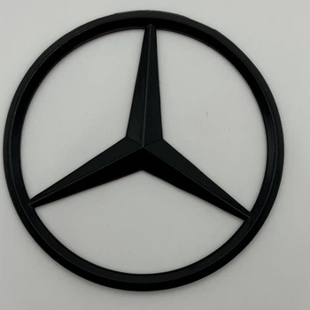 Эмблема шильдик Mercedes-Benz (Мерседес)70 мм на крышку багажника черный глянец знак