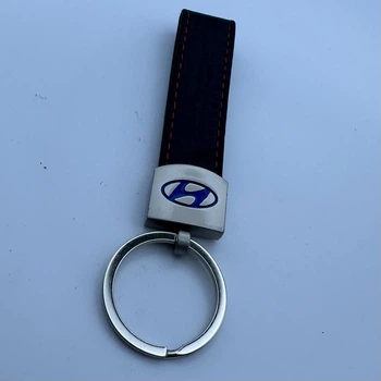 Брелок для ключів екошкіра з логотипом Hyundai Хюндай