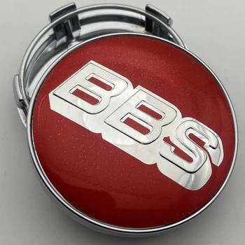 Колпачок с логотипом BBS 59 мм 55 мм красные заглушка в диск