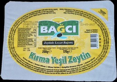 Оливки зелені Bağcı Kırma з кісточкою 200 г