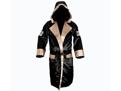 Халат CLETO REYES Satin Boxing Robe With Hood XL чорний/золотий (5980)