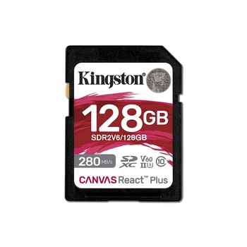 Карта пам'яті SDXC (UHS-II U3) Kingston Canvas React Plus 128Gb 10 V60 (R280MB/s, W150MB/s)