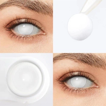 Білі контактні лінзи ELITE Lens Бельмо 2 шт