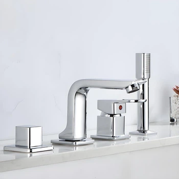 Смеситель на борт ванны с душем и изливом Epelli Mixer Di Bordo Chromo