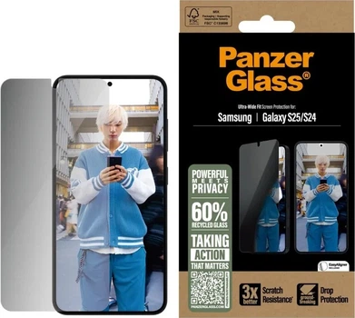 Szkło hartowane PanzerGlass Privacy Screen Protector do Samsung Galaxy S25/S24 (PGRPUWFG38388)