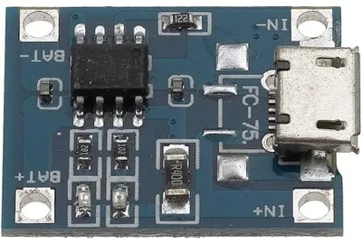 Модуль заряджання Micro-USB 5V 1A для Li-Ion акумуляторів 18650 TP4056 із захистом (ins557)