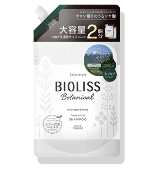 Глубоко увлажняющий шампунь, аромат яблоко и пион KOSE SS Bioliss Botanical Shampoo Deep Moist , пополнение 680 мл