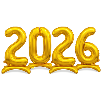 Фольговані Надувні Кульки Цифри На Підставках 2026 Золото