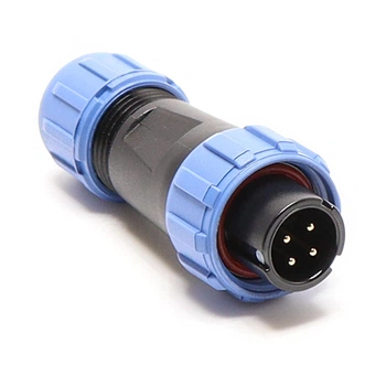 Промисловий роз'єм SP13-4-M / 4 pin male на дріт тато / під пайку / IP68 / 4 контакти