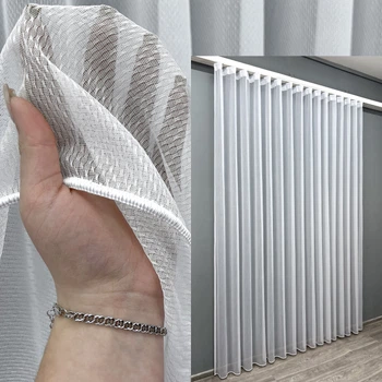 Тюль VR-Textil 1985т Жаккард фактурный Белый 400х270 см (42-0975)
