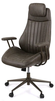 Кресло АКЛАС Саленто R-SR 9663-14P (Иск. замша 02 Dark gray)