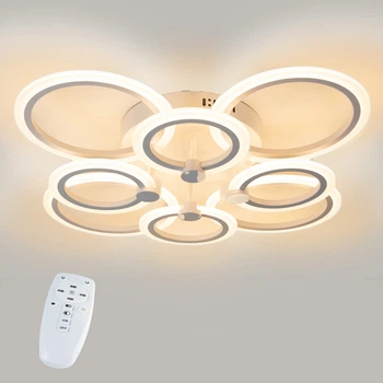 Потолочная LED люстра, светильник светодиодный белый Sunlight 5333/4+4