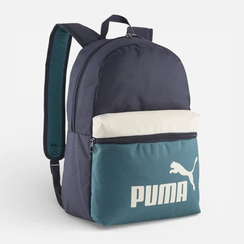Рюкзак спортивний 22 л вміщує формат А4 Puma Phase Essentials 09117507 New Navy-Emerald Ice (4069162046963)