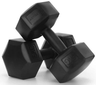 Гантелі для вправ Actiget бітумні 2 × 5 кг ACT0163 (5908455309851)