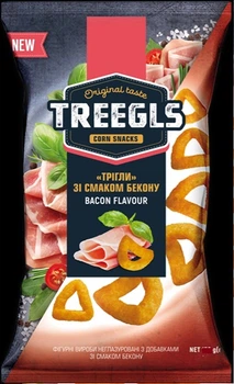 Кукурудзяні снеки «TREEGLS» зі смаком бекону 75 г