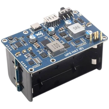 Шилд UPS HAT (E) для Raspberry Pi 3/4/5 использует 4 21700 Li аккумуляторы, выход 5В 6А - 558692